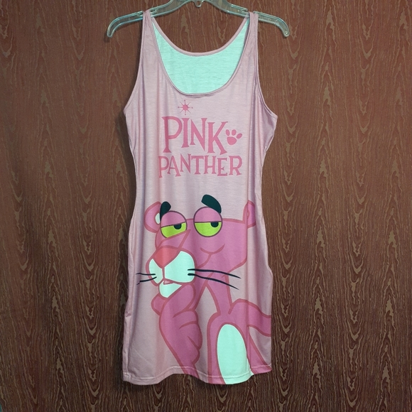 NWOT PINK PANTHER NIGHT GOWN NO SHOULDERS WOMEN'S SIZE YOUTH XL - Picture 3 of 9
